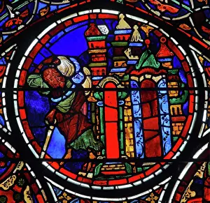 1324: Stained glass window, Ambulatory, Bourges Cathedral