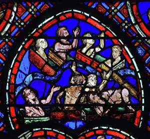 1324: Stained glass window, Ambulatory, Bourges Cathedral