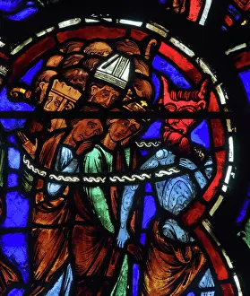 1324: Stained glass window, Ambulatory, Bourges Cathedral