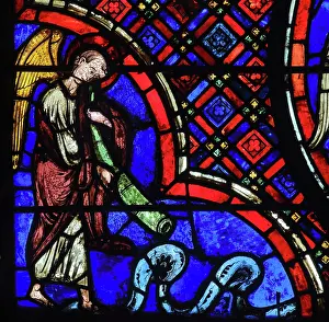 1324: Stained glass window, Ambulatory, Bourges Cathedral