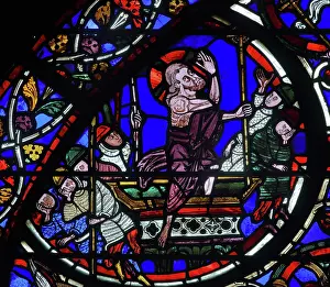 1324: Stained glass window, Ambulatory, Bourges Cathedral