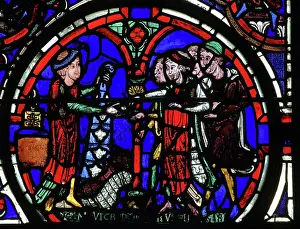 1324: Stained glass window, Ambulatory, Bourges Cathedral