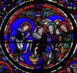 1324: Stained glass window, Ambulatory, Bourges Cathedral