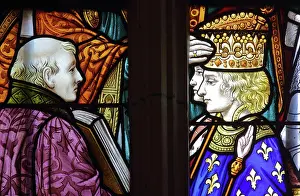 Lepine: Stained glass window, Basilique Notre-Dame de