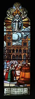 Limoges: Stained glass window, Basilique Notre-Dame de