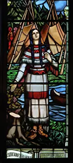 Limoges: Stained glass window, Basilique Notre-Dame de