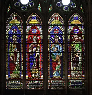 Lancet: Stained glass window, Basilique Saint-Denis, Saint-Denis