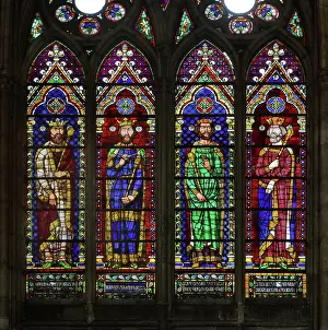 Lancet: Stained glass window, Basilique Saint-Denis, Saint-Denis