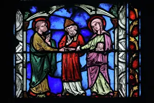1262: Stained glass window, Basilique Saint-Urbain de