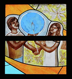 Marigny: Stained glass window, Cathedral of Our Lady of