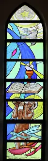 Marigny: Stained glass window, Cathedral of Our Lady of