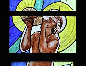Marigny: Stained glass window, Cathedral of Our Lady of