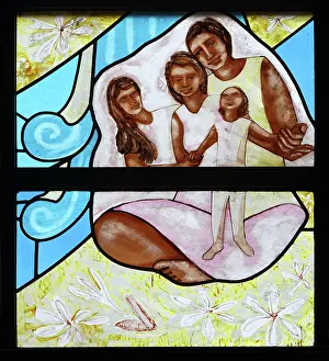 Marigny: Stained glass window, Cathedral of Our Lady of