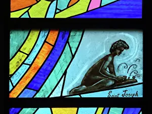 Marigny: Stained glass window, Cathedral of Our Lady of