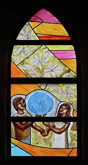 Marigny: Stained glass window, Cathedral of Our Lady of