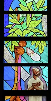 Breadfruit: Stained glass window, Cathedral of Our Lady of