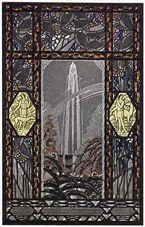 Gaetan: Stained Glass Window Design, Paris Exhibition 1925