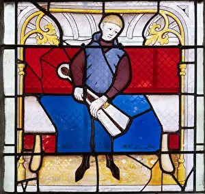 Western European: Stained glass window, Eglise Notre-Dame, Semur-en-Auxois