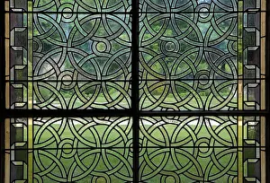 Montbard: Stained glass window, Fontenay Abbey, Cote d'Or, France