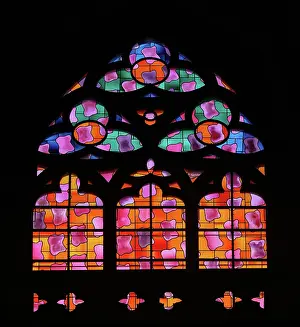Nevers: Stained glass window, Nevers Cathedral, Nevers