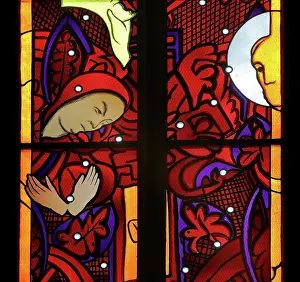 Nevers: Stained glass window, Nevers Cathedral, Nevers