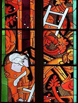 Nevers: Stained glass window, Nevers Cathedral, Nevers
