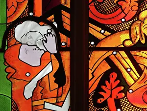 Nevers: Stained glass window, Nevers Cathedral, Nevers