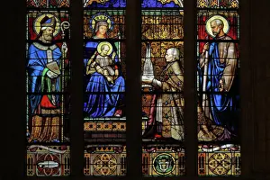 Finistere: Stained glass window, Quimper Cathedral, Quimper