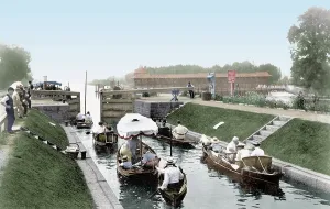 Staines: Staines, Bell Weir Lock 1907
