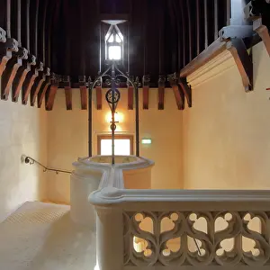 Handrail: Well Staircase, Citeco, Musee de l'Economie