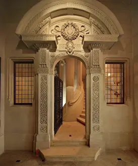 Handrail: Well Staircase, Citeco, Musee de l'Economie