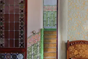 Modernismo: Staircase, Institut Pere Mata, Reus, Catalonia, Spain