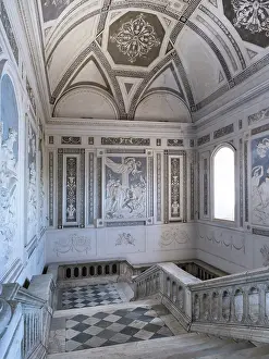 Monastero: Staircase, Monastery of San Nicolo l'Arena, Catania, Sicily