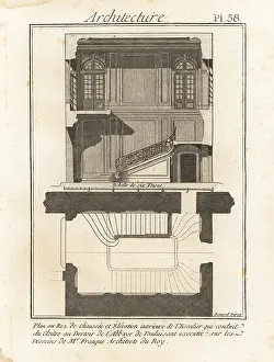 Ground Floor: Staircase in Vauluisant Abbey