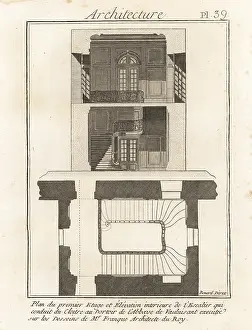 Ground Floor: Staircase in Vauluisant Abbey