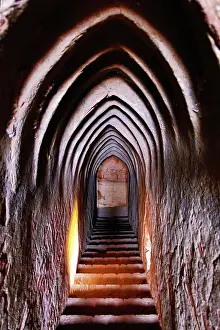 Myanmar: Stairway and passage, Thisa Wadi Pagoda, Bagan, Myanmar