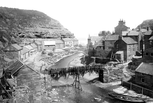 Staithes: Staithes, the Bridge 1886