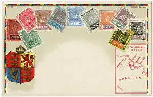 Guyanese: Stamp Card produced by Ottmar Zeihar - British Guyana