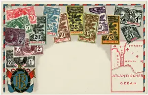 Benin: Stamp Card produced by Ottmar Zeihar - Dahomey