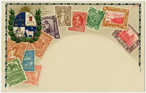 Uruguayan: Stamp Card produced by Ottmar Zeihar - Uruguay