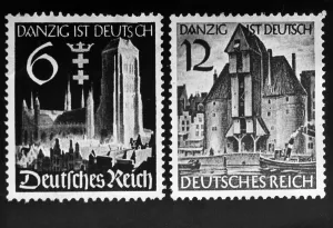 Postage: Stamp Danzig is German, 1939