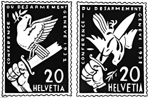 Sovi: Stamp of the disarmament conference in Geneva next to a Sovi