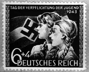 Swastikas: Stamp of the Verpflichtung der Jugend (Commitment of t