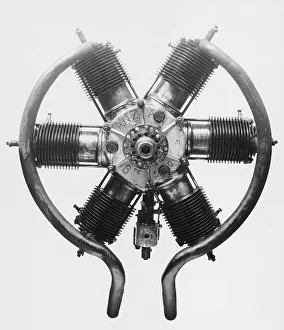 Anzani: Stand-Alone View of a 6-Cylinder Anzani Piston-Engine