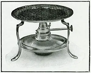 Hotplate: Stand and lamp for making toast 1909