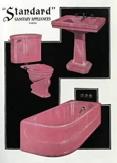 Sanitary: Standard Sanitary Appliances suite in Rose de Barry pink