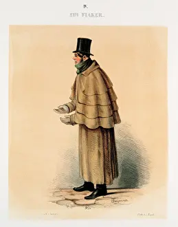 Fiaker: Standing coachman with stovepipe hat and shawl