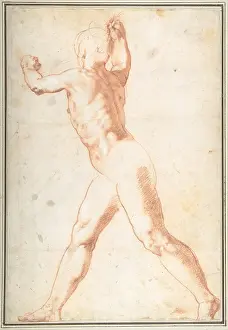 Recto: Standing Nude Man (recto); Three Studies of Soldiers