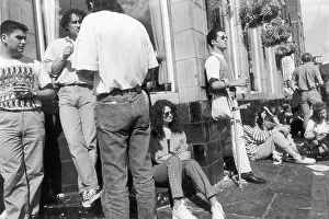 Camden: Standing outside the pub in summer. Camden, London