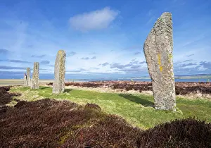 Henge: Standing stones, Ring of Brodgar, Mainland, Orkney, Scotland